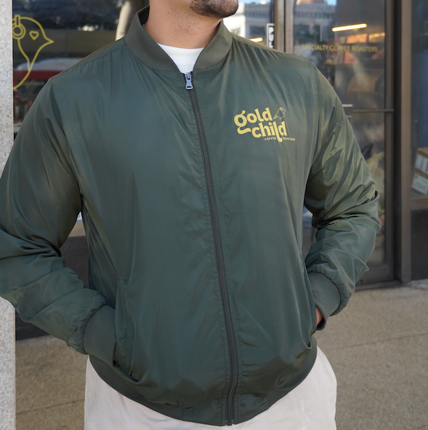 Goldchild Coffee Roasters Windbreaker Jacket - Olive Green