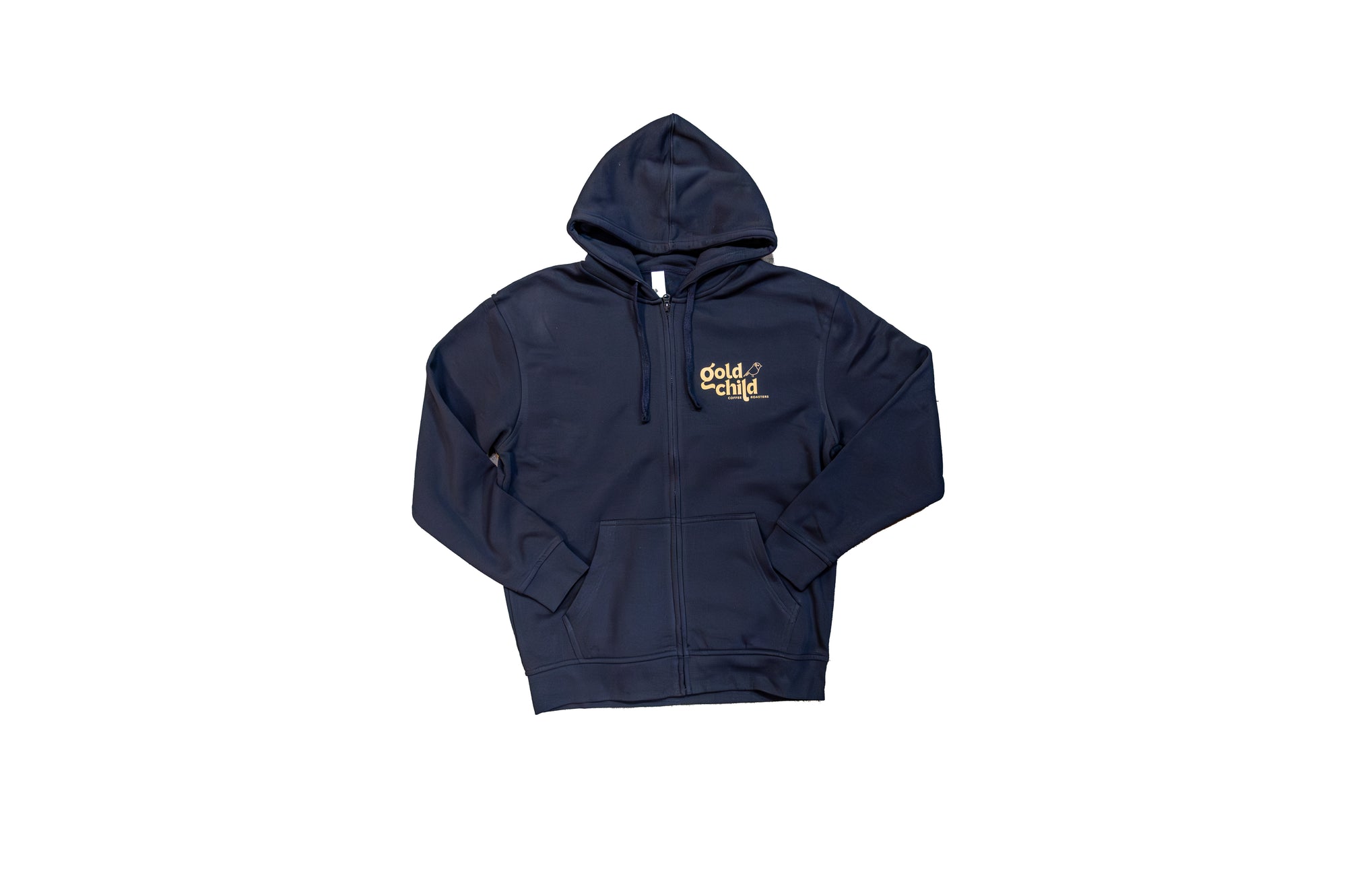 Goldchild Stacked Essential Zip Up Hoodie - Black