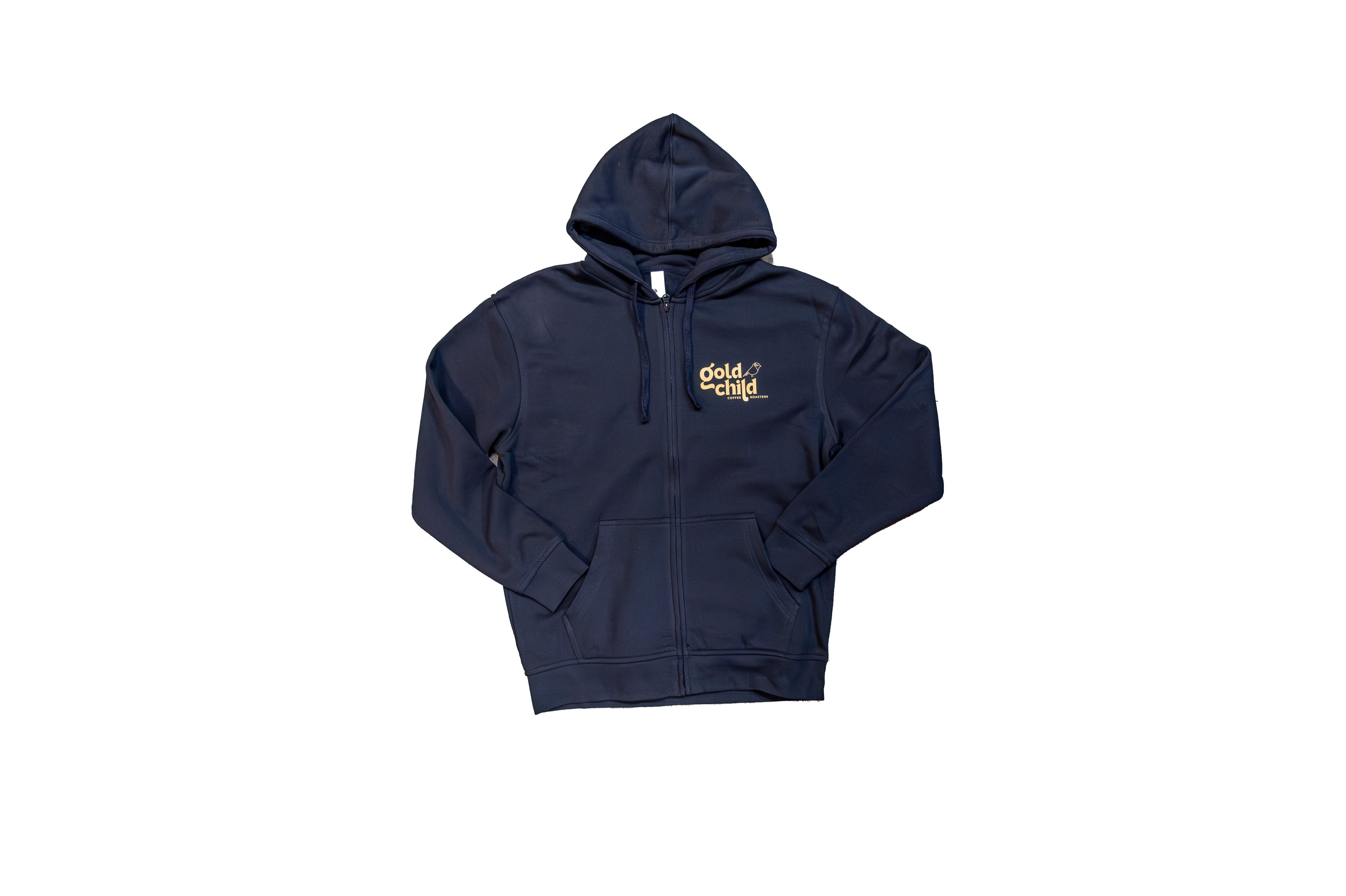 Goldchild Stacked Essential Zip Up Hoodie - Black