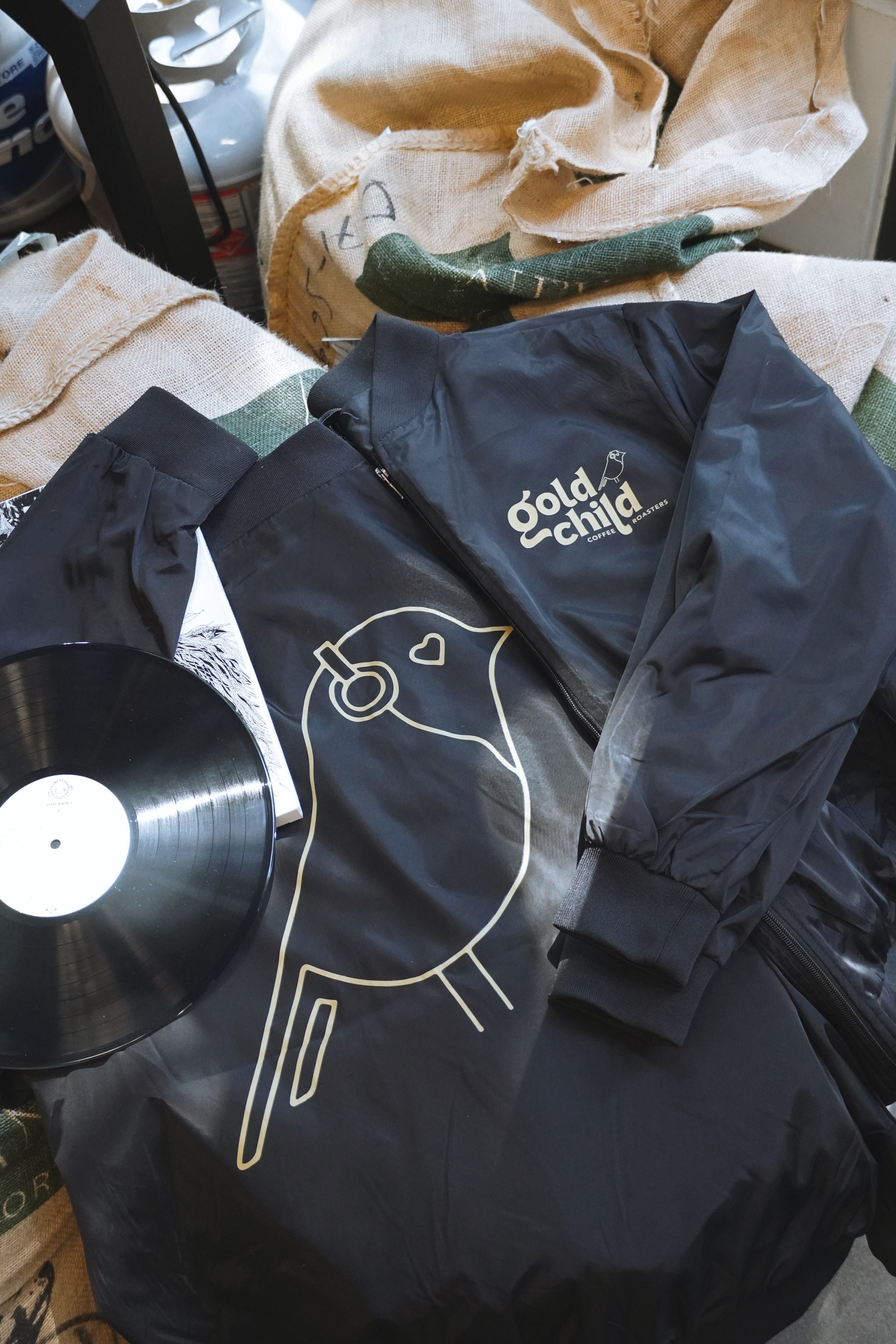 Goldchild Coffee Roasters Windbreaker Jacket - Black